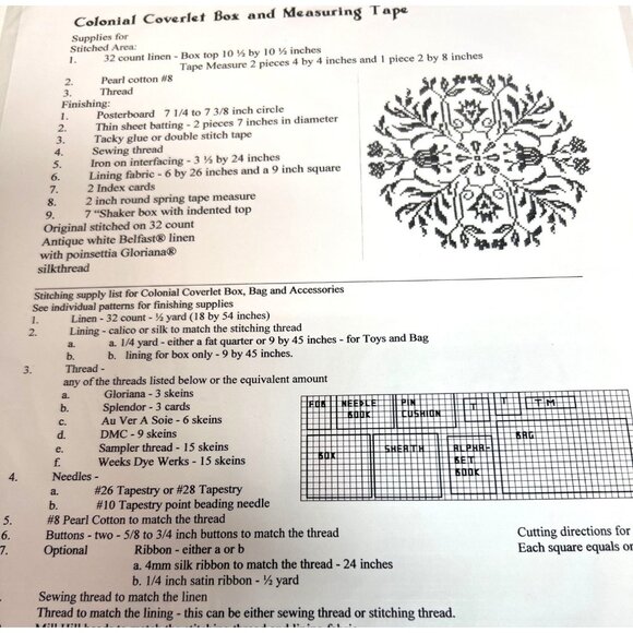 Colonial Coverlet Shaker Box & Tape Measure Pattern By Carolyn Standing Webb - Picture 3 of 3